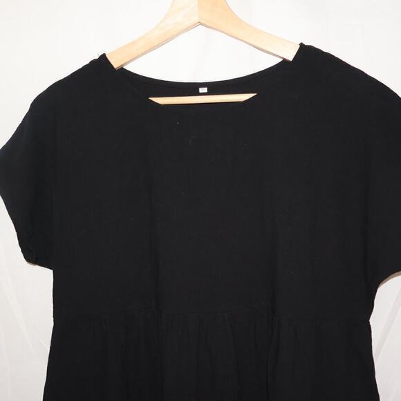 Dress Simple Cotton blend Short Sleeve Women Size XL No Brand Name - Picture 6 of 16